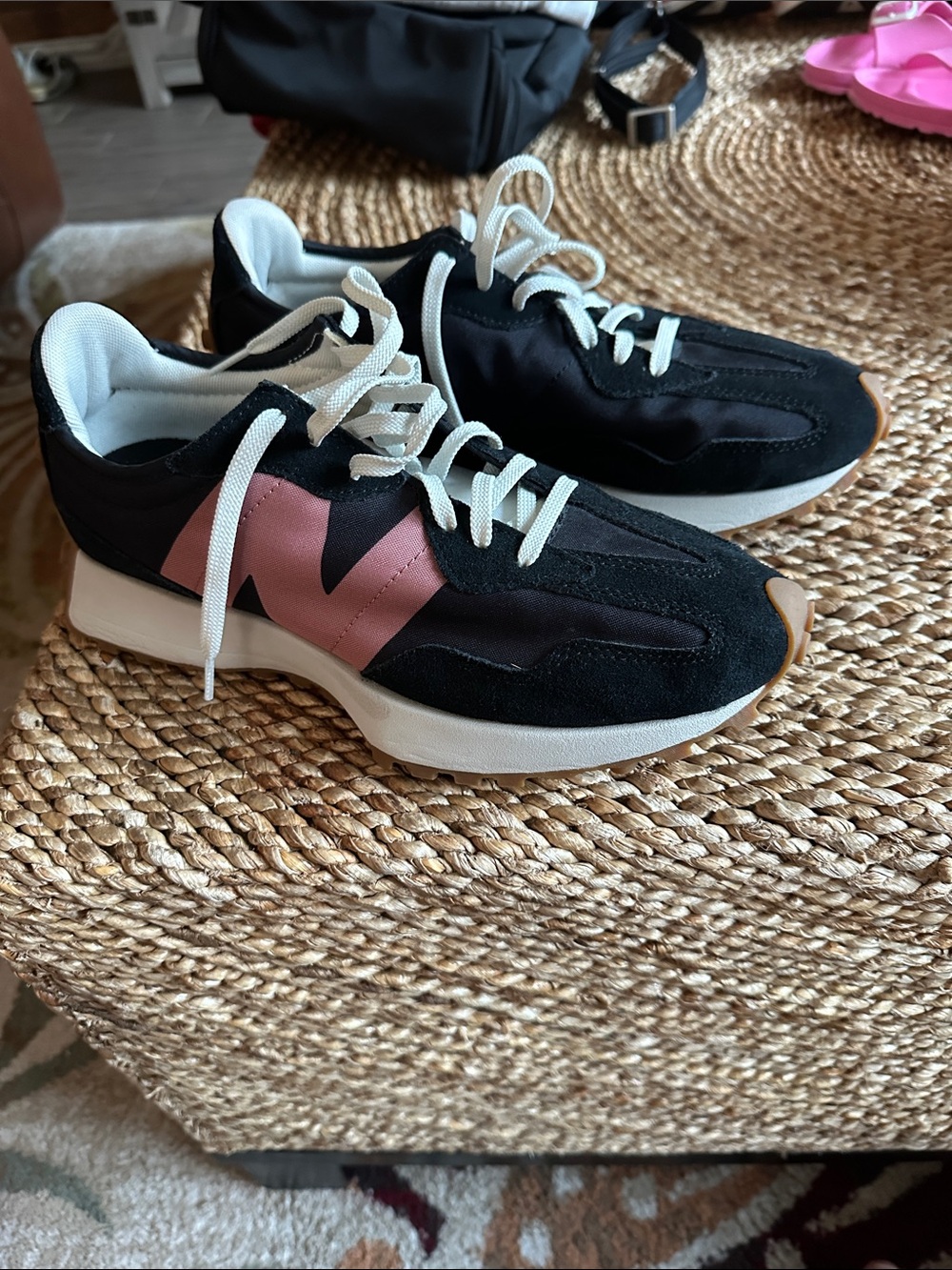 New Balance model 327- Black and Pink Women's Athletic Sneakers size 9.5